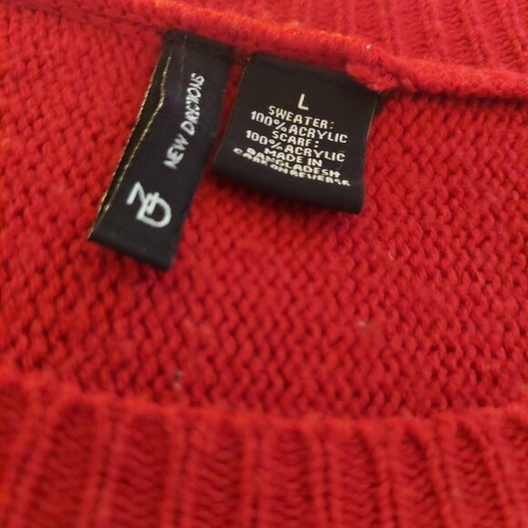 Pre-Loved New Directions Red Sweater-Size Large - Picture 5 of 6
